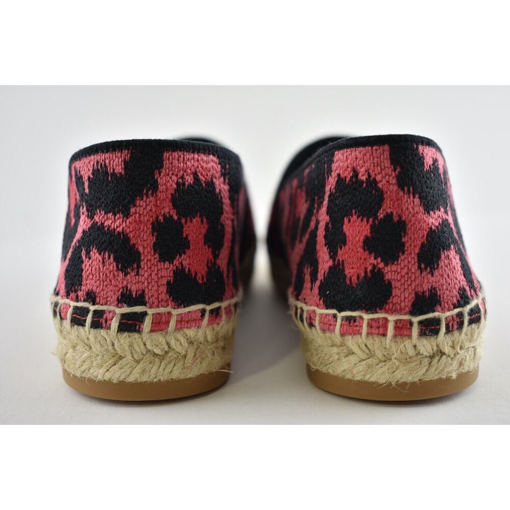 Dior Granville Black Pink Leopard Pop D Logo Embroidered Espadrille Flat 40 - Picture 9 of 10
